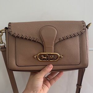 Coach Beige Leather Crossbody Bag